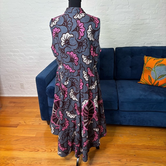 Mae Otti High/Low Sleeveless Blouse - Grey and Pink - Picture 4 of 8